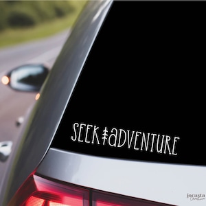 Sticker aventure, Sticker pour ordinateur portable, Sticker voiture, Étiquette, Aventure, Plein air, Camping, Sticker randonnée