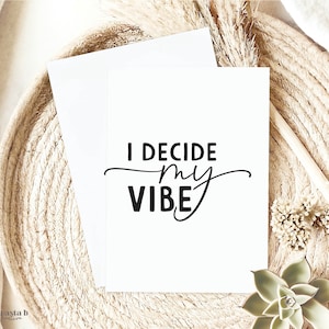 Sticker en vinyle I Decide My Vibe, Sticker pour ordinateur portable, Sticker voiture, étiquette, Aventure, extérieur, camping, Sticker boussole