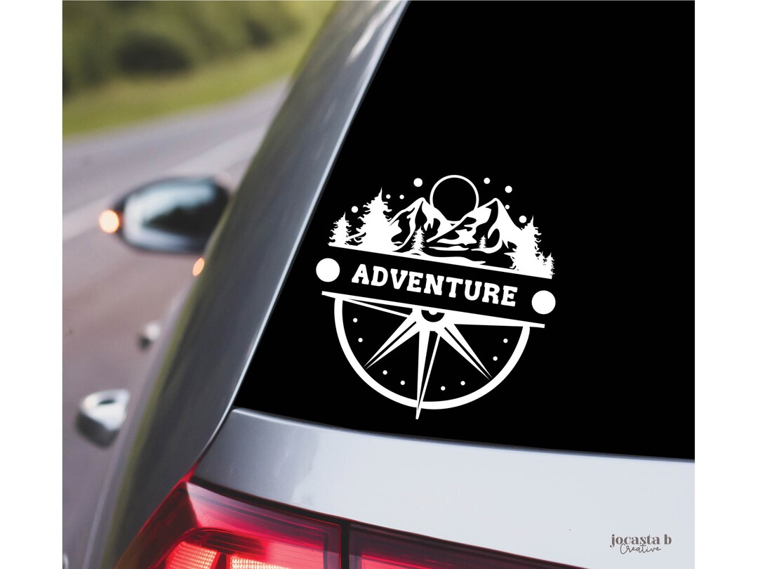 Adventure Awaits Vinyl Decal, Laptop Decal, Car Decal, Label, Adventure ...