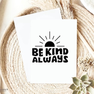 Sticker Be Kind Always, Sticker pour ordinateur portable, Sticker voiture, Étiquette, Aventure, Plein air, Camping, Sticker boussole