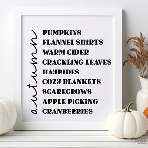 Sticker liste automne, sticker automne
