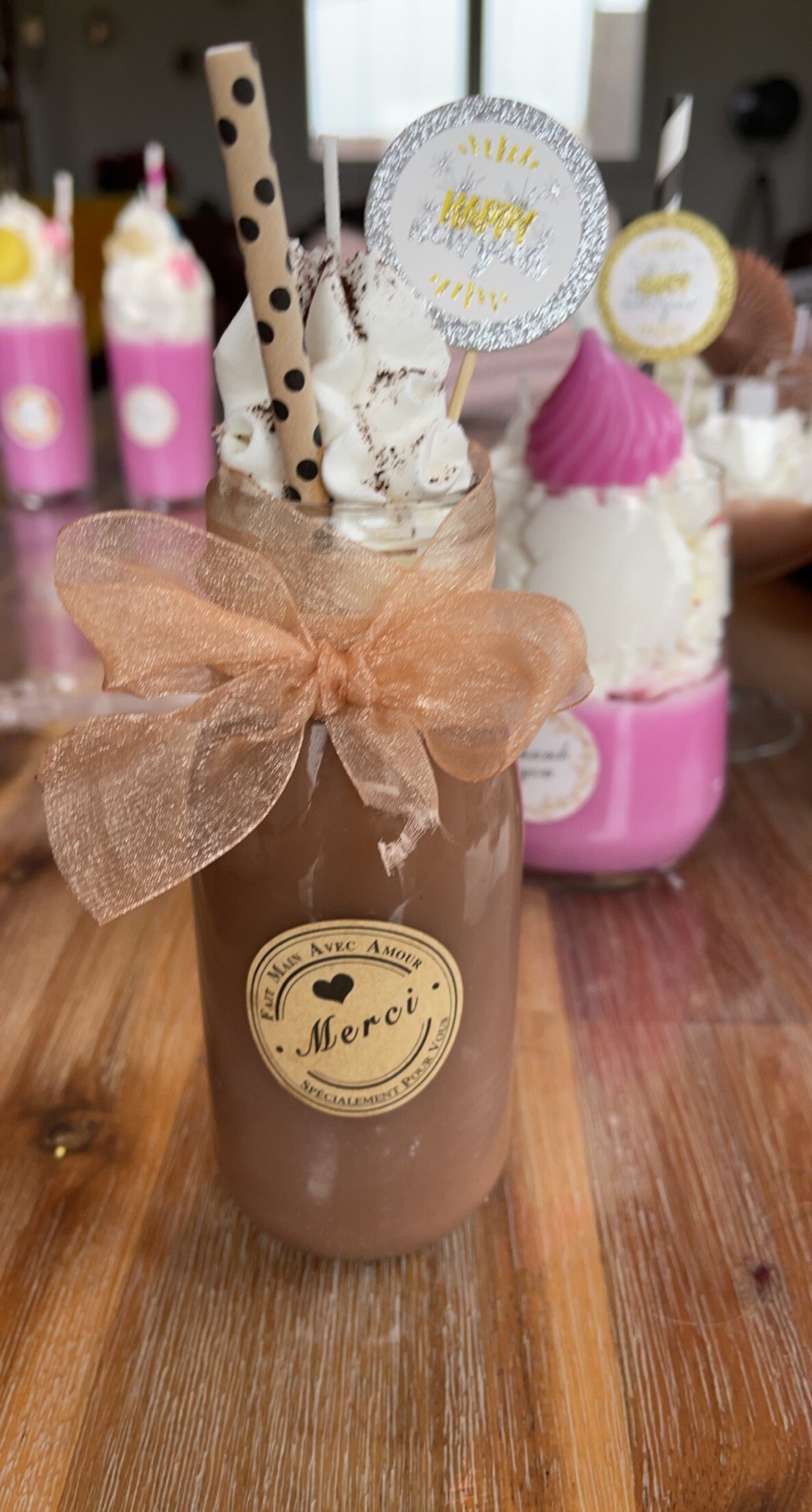 Bougie Ma Bouteille Cappuccino Bonne Année