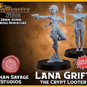 Crypt Looter w/ Pin-Up Option | Ethan Savage Studios: Retro Gaming Heroes | 28mm 32mm 35mm 40mm Resin NSFW Gaming Figurine