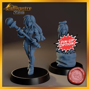 White Mage Summoner w/ Pin-Up Option | Ethan Savage Studios: September 2024 | 28mm 32mm 35mm 40mm Resin NSFW Gaming Figurine