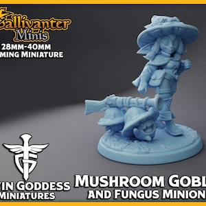 Mushroom Goblin | Twin Goddess Miniatures: Necrovember | 28mm 32mm 35mm 40mm Resin Gaming Figurine