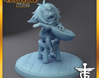 Gaz, the Tiny Goblin Bard (VERY TINY) | Twin Goddess Miniatures: Goblin Takeover Vol.2 | 28mm 32mm 35mm 40mm Resin Gaming Figurine