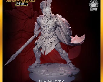 Hoplite Warlord | Drunken Dwarf: Greek Myths | 28mm 32mm 35mm 40mm Resin Gaming Figurine