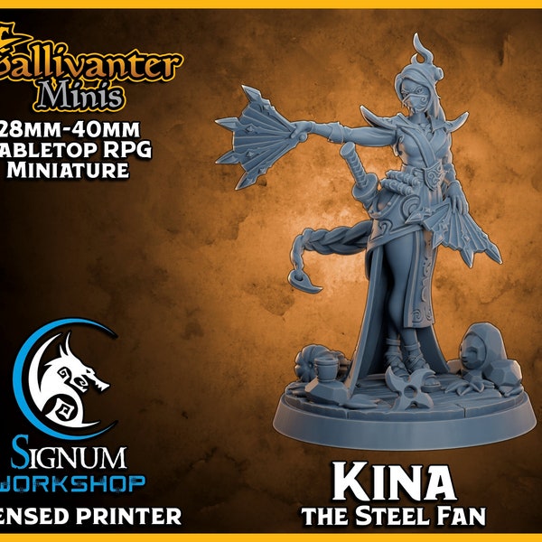 Kina, the Steel Fan | Signum Workshop: Ninjas | 28mm 32mm 35mm 40mm Resin Gaming Figurine