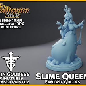 Slime Queen | Twin Goddess Miniatures: Fantasy Queens | 28mm 32mm 35mm 40mm Resin Gaming Figurine