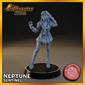 Neptune Sentinel, the Pretty Protector | Ethan Savage Studios: Solar Sentinels | 28mm 32mm 35mm 40mm Resin Gaming Figurine