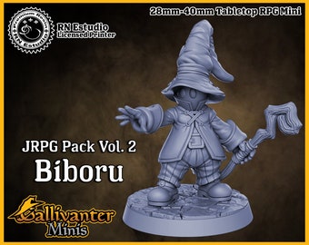 Biboru, the Black Mage | RN Estudio: Classic JRPG Vol.02 | 28mm 32mm 35mm 40mm Resin Gaming Figurine