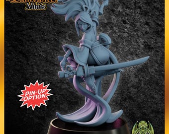 Kimiko, Female Human Kunoichi | Fantasy Pinup RPG Figurine by Miniatures of Madness