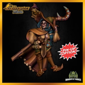 Ruby, the Witch w/ Pin-Up Option | Miniatures of Madness | 28mm 32mm 35mm 40mm Resin NSFW Gaming Figurine