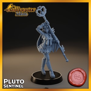 Pluto Sentinel, the Pretty Protector | Ethan Savage Studios: Solar Sentinels | 28mm 32mm 35mm 40mm Resin Gaming Figurine