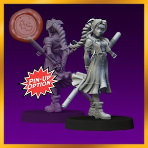 Flower Girl w/ Pin-Up Option | Ethan Savage Studios: Retro Gaming Heroes | 28mm 32mm 35mm 40mm NSFW Gaming Figurine