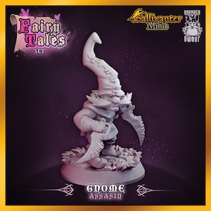 Gnome Assassin | Drunken Dwarf: Fairy Tales | 28mm 32mm 35mm 40mm Resin Gaming Figurine