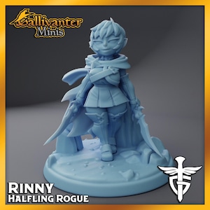 Rinny, the Halfling Rogue | Twin Goddess Miniatures: Goblin Takeover Vol.3 | 28mm 32mm 35mm 40mm Resin Gaming Figurine