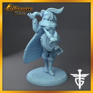 Gidae, the Moth GF | Twin Goddess Miniatures: Monstergirls & Guy | 28mm 32mm 35mm 40mm Resin Gaming Figurine