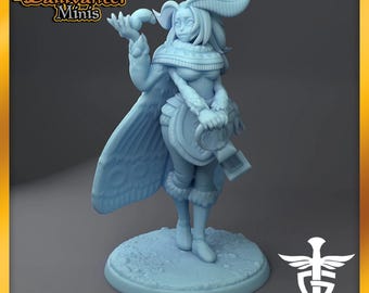 Gidae, the Moth GF | Twin Goddess Miniatures: Monstergirls & Guy | 28mm 32mm 35mm 40mm Resin Gaming Figurine