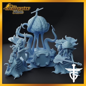 FLAYR, Mindflayer Band | 28mm / 32mm D&D Pathfinder Miniature Fantasy Figurine | by Twin Goddess Miniatures