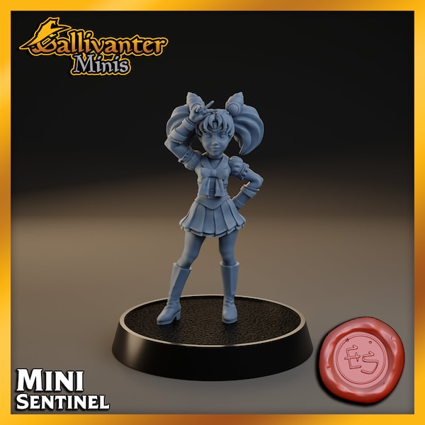 Mini Moon Sentinel, the Pretty Protector | Ethan Savage Studios: Solar Sentinels | 28mm 32mm 35mm 40mm Resin Gaming Figurine