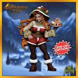 Lucy, the Baker w/ Pin-Up Option | Miniatures of Madness | 28mm 32mm 35mm 40mm Resin NSFW Gaming Figurine