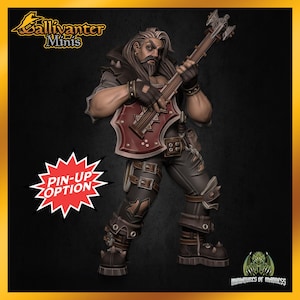 Magnus, the Outsider Bard w/ Pin-Up Option | Miniatures of Madness | 28mm 32mm 35mm 40mm Resin NSFW Gaming Figurine