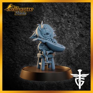 Gaz, el pequeño bardo duende / Figura fantástica de Twin Goddess Miniatures