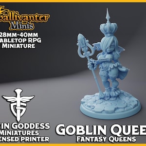 Goblin Queen | Twin Goddess Miniatures: Fantasy Queens | 28mm 32mm 35mm 40mm Resin Gaming Figurine
