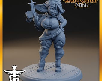 Sexy Goblin Girl Figurine, Meryl the Rogue | Twin Goddess Miniatures: Goblin Takeover Vol.1 | 28mm 32mm 35mm 40mm Resin Gaming Figurine