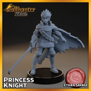 Princess Knight | Ethan Savage Studios: Retro Anime Heroes | 28mm 32mm 35mm 40mm Resin Gaming Figurine