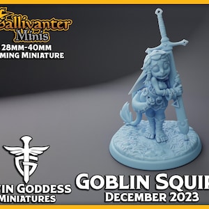 Goblin Squire | Twin Goddess Miniatures: December 2023 | 28mm 32mm 35mm 40mm Resin Gaming Figurine