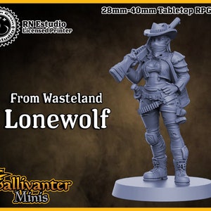 Lonewolf, the Rifle Ranger | RN Estudio: From Wasteland | 28mm 32mm 35mm 40mm Resin Gaming Figurine