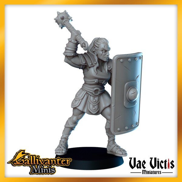 Goliath Gladiatrix, Female Half Giant Fighter | Vae Victis Miniatures: Fantasy Gladiators | 28mm 32mm 35mm 40mm Resin Gaming Figurine