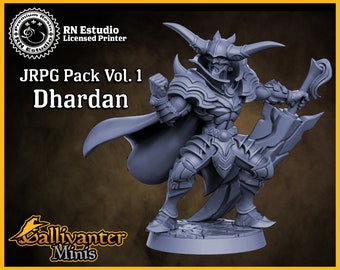 Dhardan, the Fallen Knight | RN Estudio: Classic JRPG Vol.01 | 28mm 32mm 35mm 40mm Resin Gaming Figurine