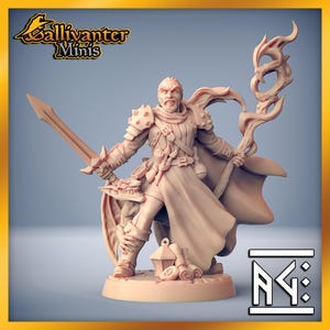 Wappelious Spellbrush, the Sword Mage | Artisan Guild: Troubles in Taverns Crew | 28mm 32mm 35mm 40mm Resin Gaming Figurine