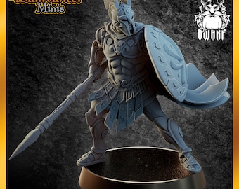 Hoplite Warlord, Male Human Soldier | Fantasy RPG Figurine by Drunken Dwarf
