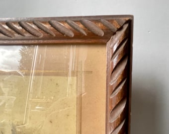 Antique hand carved Wooden Frame 29.5cm x 24.5cm