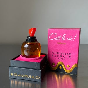 C&#39;EST La VIE by Christian Lacroix (1990) PARFUM extrait 7.5 ml (1/4 Fl.oz)