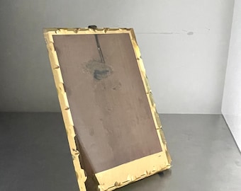 Antique beleved glass easel frame 17 cm x 11 cm gilded mirror like border