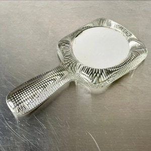 Espejo de mano vintage de cristal, diseño sueco, años 60