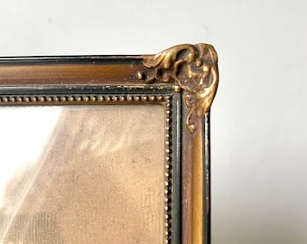 Antique Wooden frame with  22 cm x 17 cm CONVEX glass