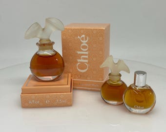 "Chloe" de Karl LAGERFELD (1975) extracto de perfume puro Vintage 3,7 ml (0,12 onzas líquidas) o 7,5 ml (1/4 de onza líquida)