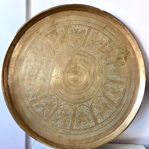 Large Semi Antique  Indian Tray with ornaments and figures