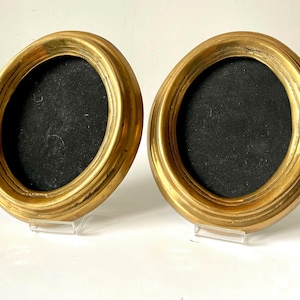 Pair of Antique Metal Picture Frames each 15.5 cm x  13 cm