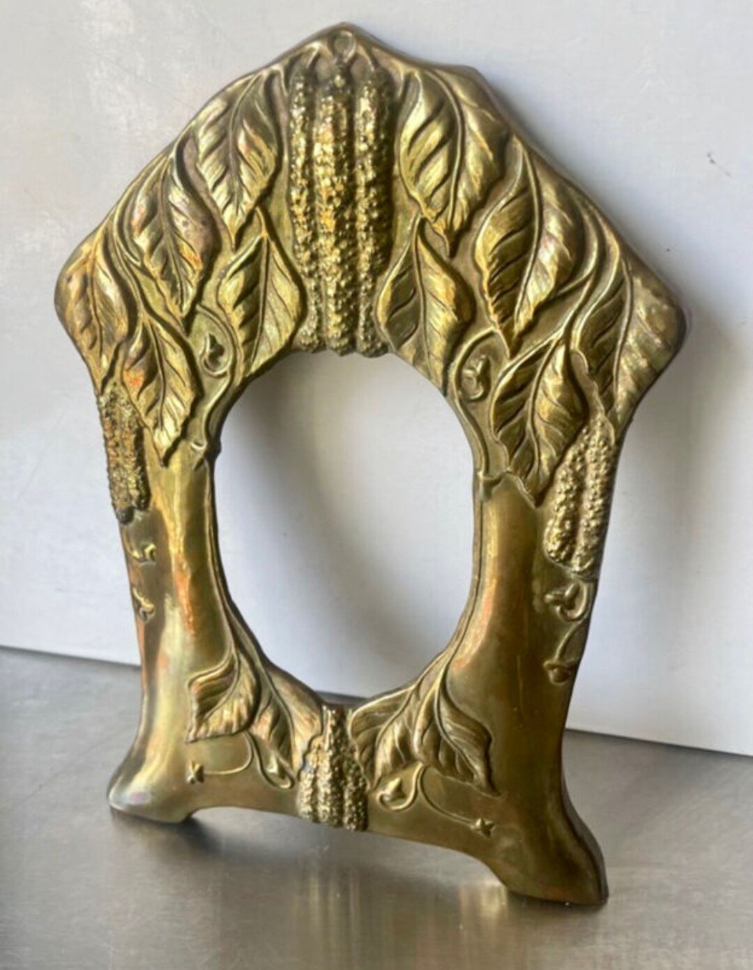Antique ART NOUVEAU Brass Metal Picture Frame 27 Cm X 19 Cm - Etsy