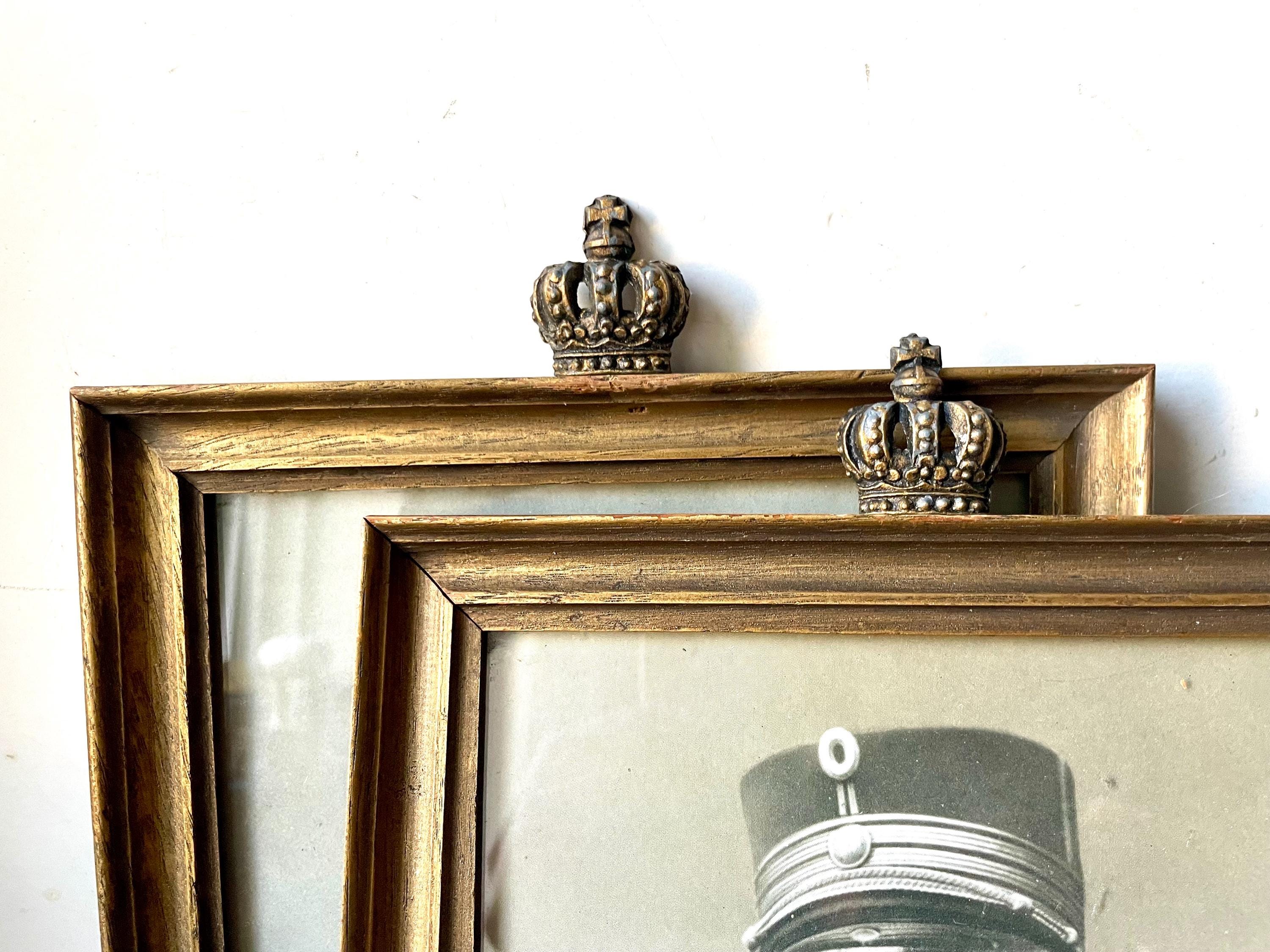 Antique Frame Wood With Metal Crowns on Top Royal Portraits Measurement ...