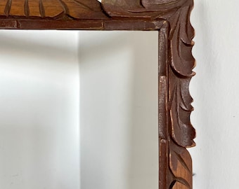 Antique handcarved frame Cedarwood 29.5 cm x 24 cm