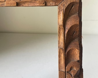 Antique handcarved frame Cedarwood 23.5 cm x 18 cm