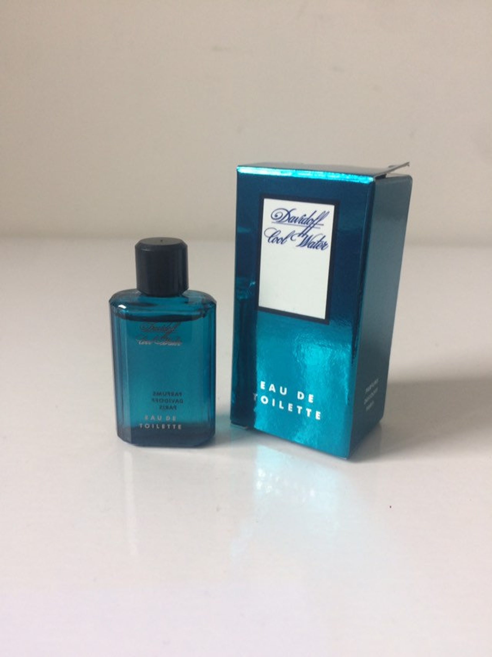 COOL WATER by Davidoff 1988 Vintage MINIATURE discontinued 3.5 | Etsy